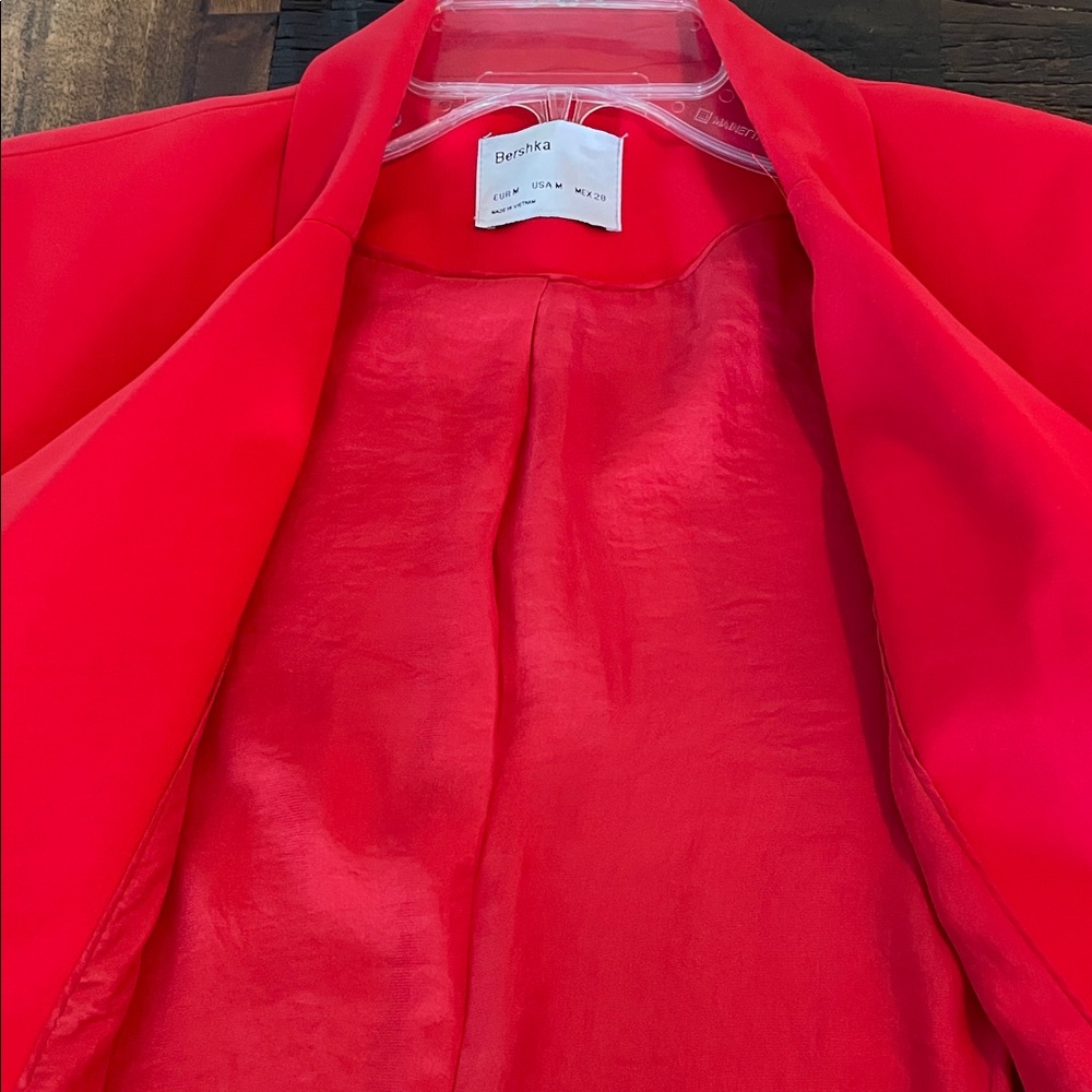 Bershka Vibrant Red Double-Breasted Blazer - Picture 8 of 8